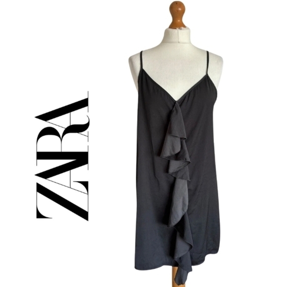 Zara Dresses & Skirts - Zara Basics Collection Mini Retro Slip Dress EUC Size M